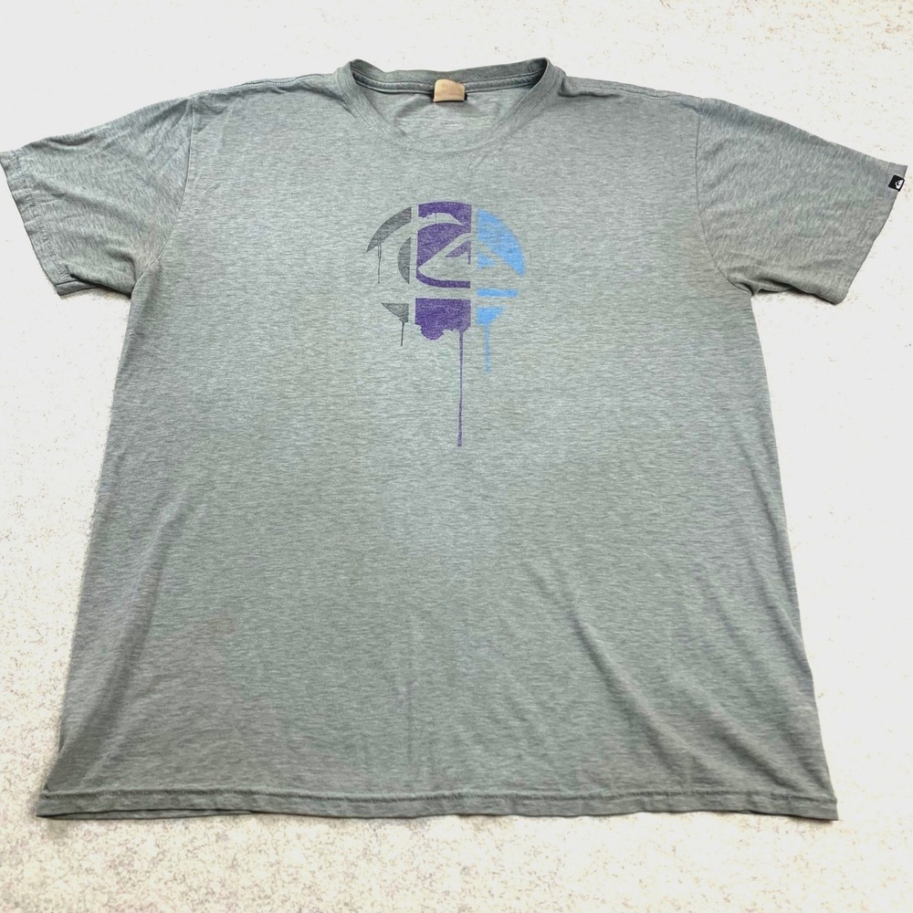 Vintage The North Face Quiksilver Mashup Graphic T Shirt Mens Large Grey Drip